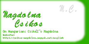 magdolna csikos business card