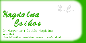 magdolna csikos business card